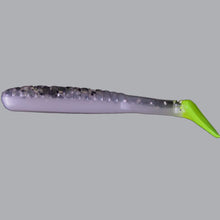 Load image into Gallery viewer, Terror Tail 5&quot;  DDTT-812 Salt &amp; Pepper with Chartreuse Tail
